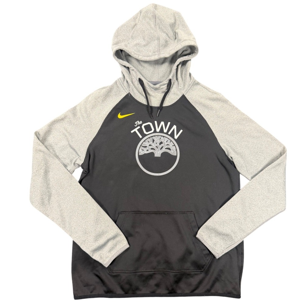 Nike Golden State Warriors The Town Dri-FIT Hoodie Black Gray Mens Medium